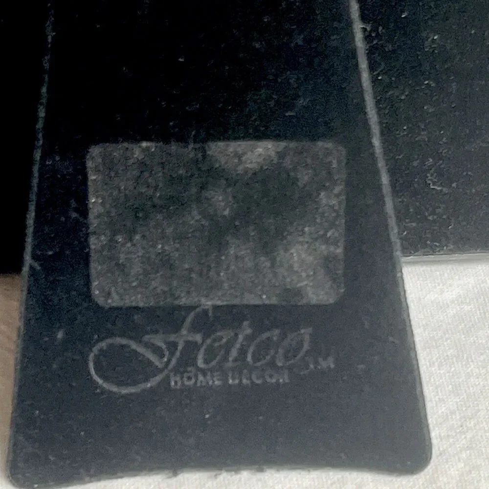 Vintage Fetco Pewter Grandkids Angel Picture Frame with Heart Charm 5x3.5 Photo